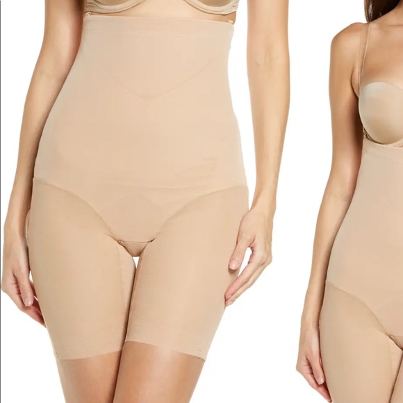 NEW! HONEYLOVE SuperPower Shorts, SIZE LARGE SAND 1003 - Picture 2 of 8